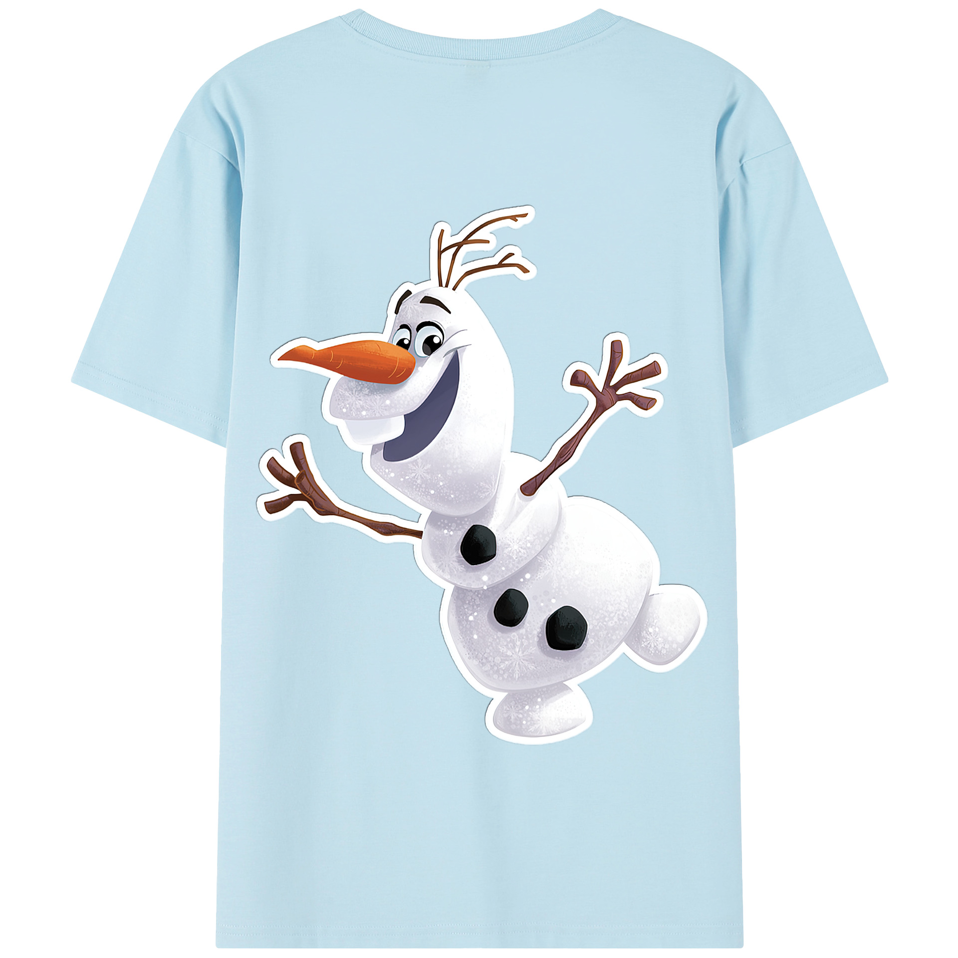（画像用） アナと雪の女王 アンナ エルサ Frozen Anna Elsa 綿100％半袖Tシャツ（背面プリント）